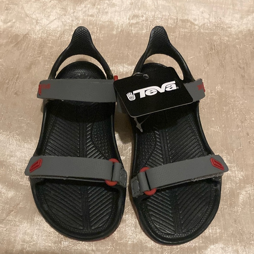 Teva Barracuda Waterproof Sandals charcoal grey toddler size 7